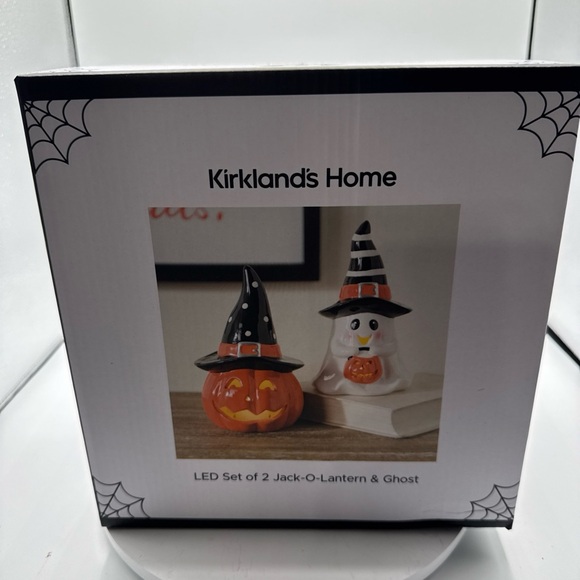 Kirklands Halloween LED Pumpkin and Ghost Duo - Picture 1 of 9